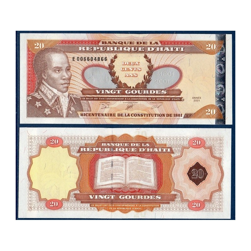 Haïti Pick N°271Aa, Billet de banque de 20 Gourdes 2001