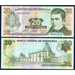 Honduras Pick N°93, Billet de banque de 20 Lempiras 2006