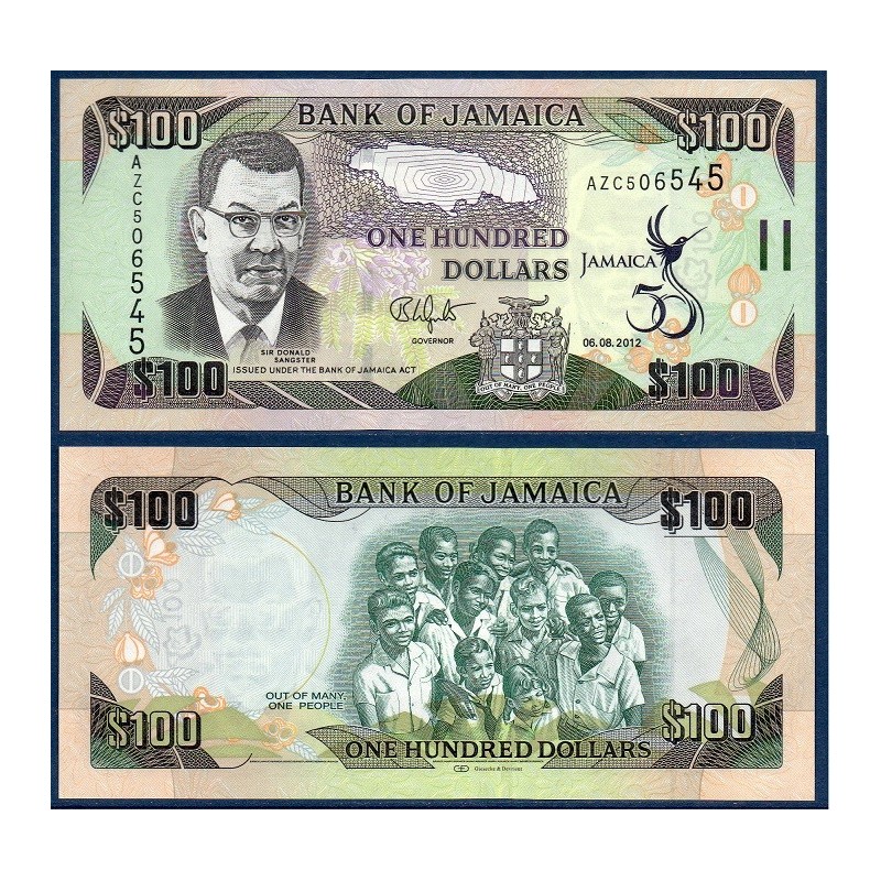 Jamaique Pick N°90, Billet de banque de 100 dollars 2012