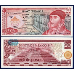 Mexique Pick N°64d, Billet de Banque de 20 pesos 1977