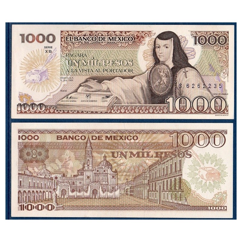 Mexique Pick N°85, Billet de Banque de 1000 pesos 1985