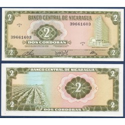 Nicaragua Pick N°121a, Billet de Banque de 2 Cordobas 1972
