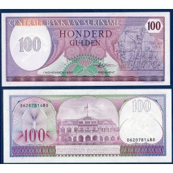 Suriname Pick N°128, Billet de banque de 100 Gulden 1982-1985