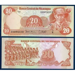 Nicaragua Pick N°135, Billet de Banque de 20 Cordobas 1979