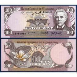 Nicaragua Pick N°141, Billet de Banque de 100 Cordobas 1985