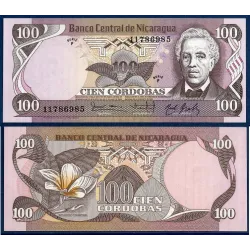 Nicaragua Pick N°141, Billet de Banque de 100 Cordobas 1985