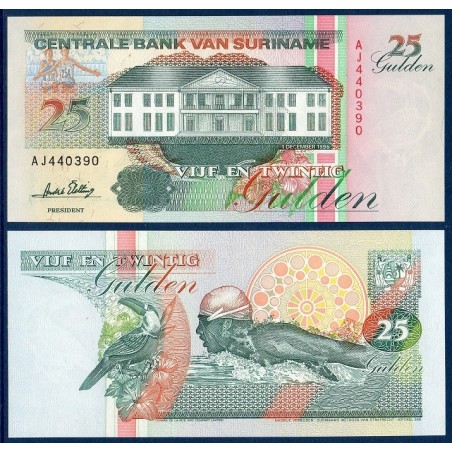 Suriname Pick N°138c, Billet de banque de 25 Gulden 1996