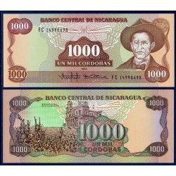 Nicaragua Pick N°156b, Billet de Banque de 1000 Cordobas 1985