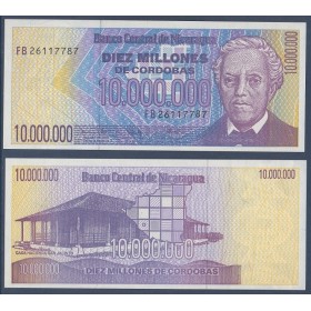 Nicaragua Pick N°166, Billet de Banque de 10000000 Cordobas 1990
