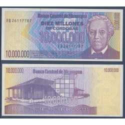 Nicaragua Pick N°166, Billet de Banque de 10000000 Cordobas 1990