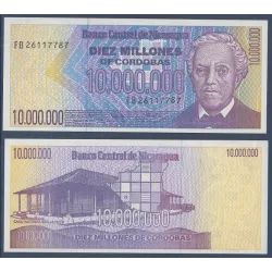 Nicaragua Pick N°166, Billet de Banque de 10000000 Cordobas 1990