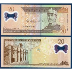 Republique Dominicaine Pick N°182a, Billet de banque de 20  Pesos oro 2009