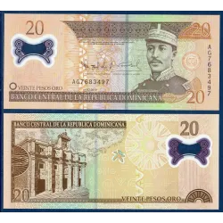 Republique Dominicaine Pick N°182a, Billet de banque de 20  Pesos oro 2009