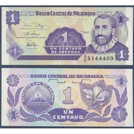 Nicaragua Pick N°167, Billet de Banque de 1 Centavo 1991