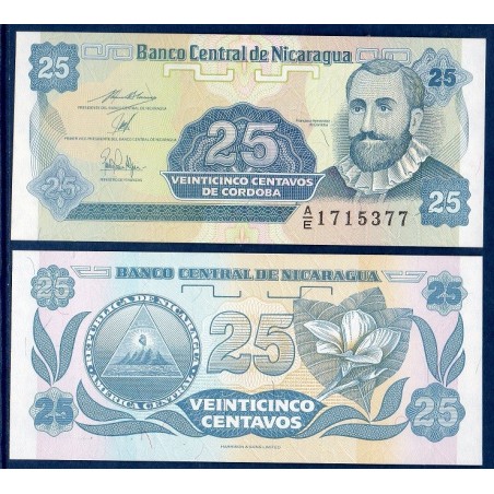 Nicaragua Pick N°170a, Billet de Banque de 25 Centavos 1991