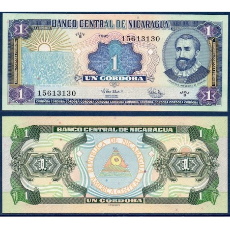 Nicaragua Pick N°179, Billet de Banque de 1 cordoba 1990