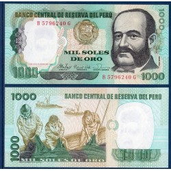 Perou Pick N°122a, Billet de banque de 1000 Soles 1981