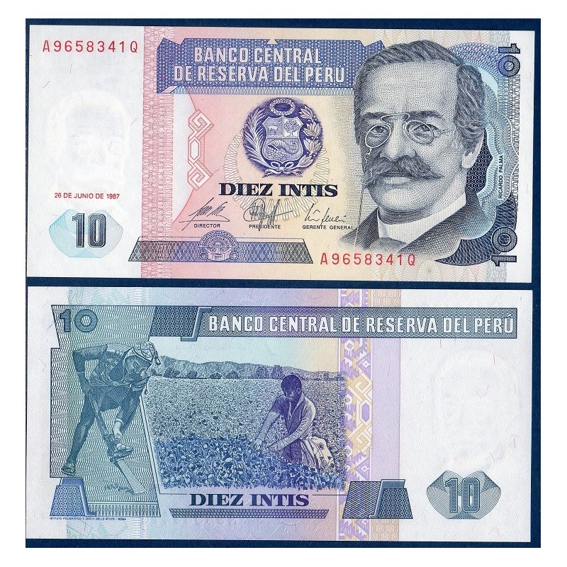 Perou Pick N°129, Billet de banque de 10 Intis 1987