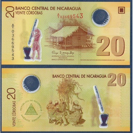 Nicaragua Pick N°202a, Billet de Banque de 20 Cordobas 2007