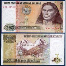 Perou Pick N°134b, Billet de banque de 500 Intis 1987