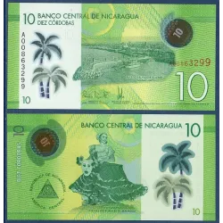 Nicaragua Pick N°209a, Billet de Banque de 10 Cordobas 2015