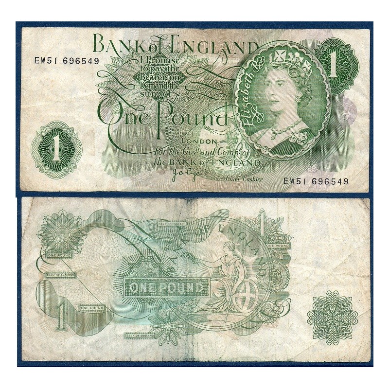 Grande Bretagne Pick N°374g, Billet de banque de 1 livre 1970-1977