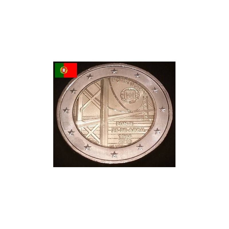 2 euros commémorative Portugal 2016 pont du 25 avril