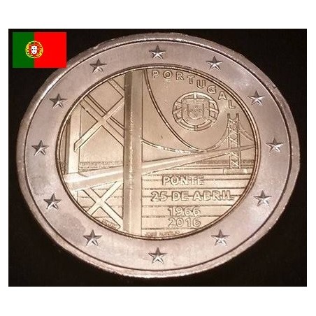 2 euros commémorative Portugal 2016 pont du 25 avril