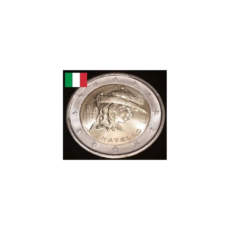 2 euros commémorative Italie 2016 donatello