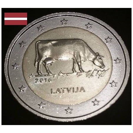2 euros commémorative lettonie 2016 agriculture lettone