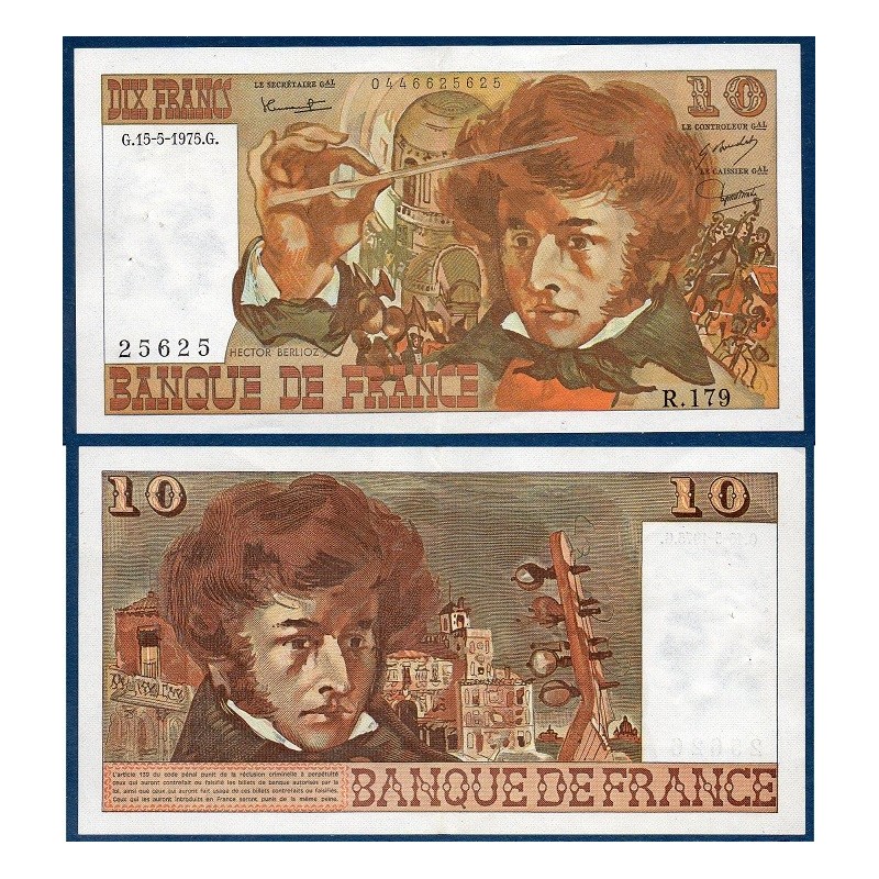 10 Francs Berlioz SUP  15.5.1975 Billet de la banque de France