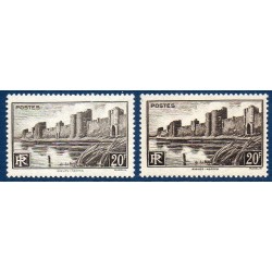 Timbre Yvert No 501a variété Brun gris, neuf ** Aigues Mortes