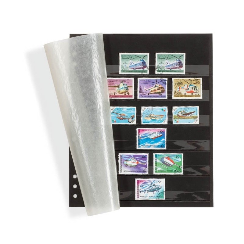 Feuilles OMEGA cartonées 6 bandes SP  pour timbres idem C80 Yvert