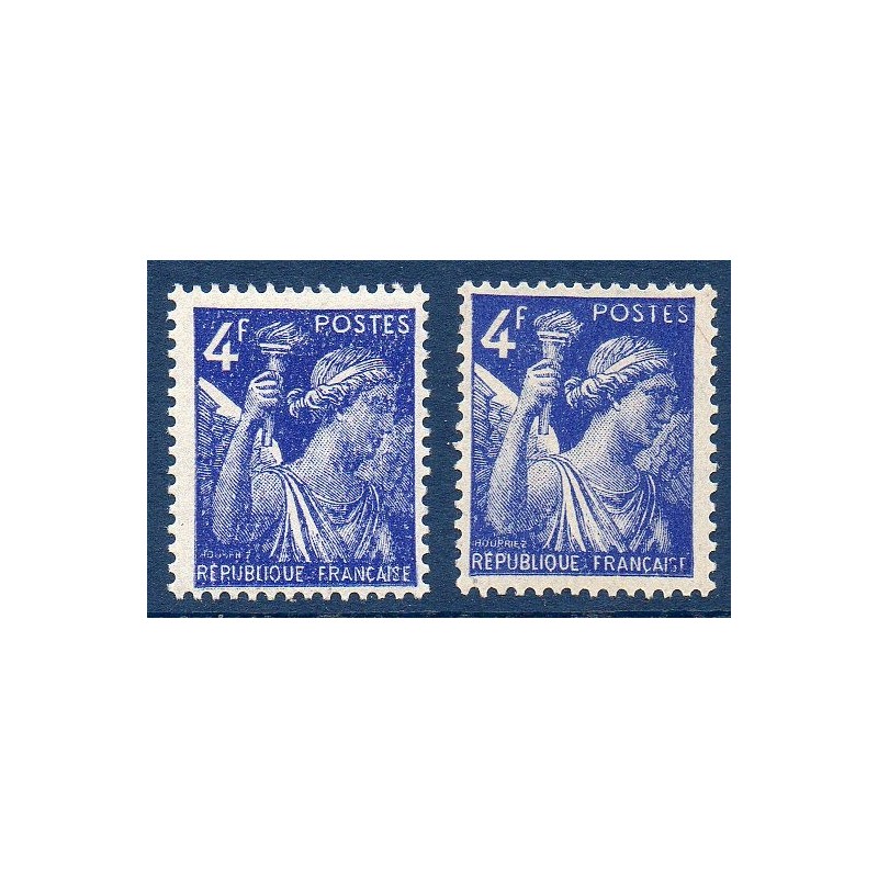 Timbre Yvert No 656b variété Impression defecteuse, neuf ** type Iris