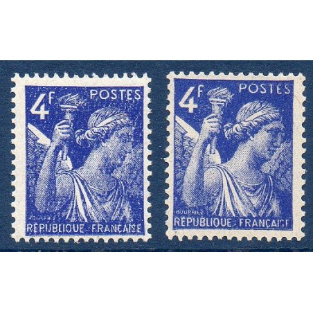 Timbre Yvert No 656b variété Impression defecteuse, neuf ** type Iris