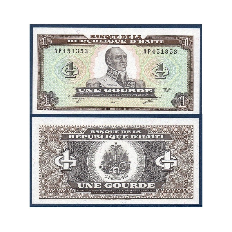 Haïti Pick N°253a, Billet de banque de 1 Gourde 1989