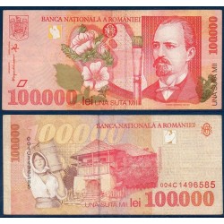 Roumanie Pick N°110, Billet de banque de 100000 leï 1998
