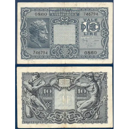 Italie Pick N°32c, Billet de banque de 10 Lire 1944