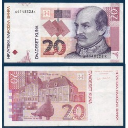 Croatie Pick N°39a, Billet de banque de 20 Kuna 2001