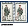Timbre Yvert No 1285a carmin absent neuf luxe** Journée du timbre facteur