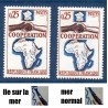 Timbre Yvert No 1432b  ile au milieu de la mer rouge variété de poinçon neuf luxe** Coopération