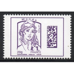 Timbre France Yvert No 4976 Datamatrix Monde Marianne et la jeunnesse 20g