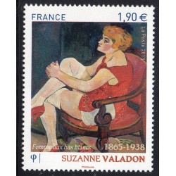 Timbre France Yvert No 4977 Suzanne Valadon, femme au bas blanc