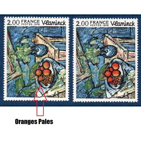 Timbre Yvert No 1901a  orange clair au lieu de rouge neuf luxe** Vlaminck