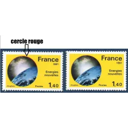 Timbre Yvert No 2128 cercle rouge autour de la sphére neuf luxe** Biologie