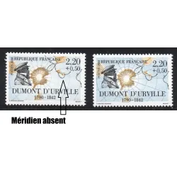 Timbre Yvert No 2522 Méridien quasi absent neuf** Dumont d'Urville