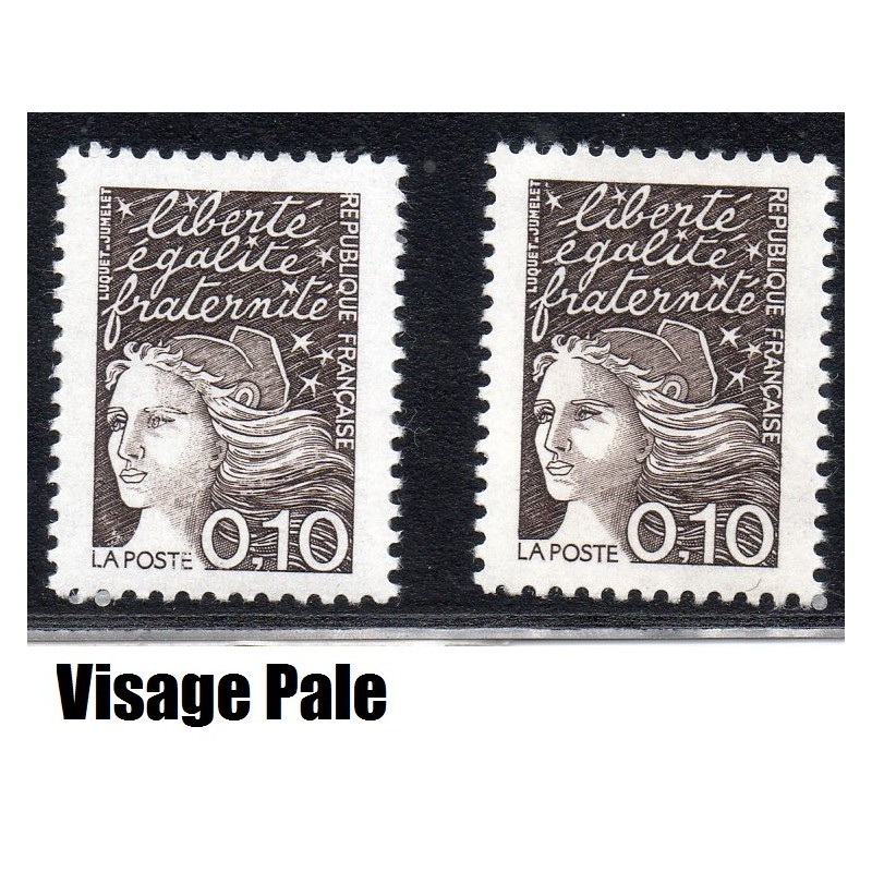 Timbre Yvert No 3086 visage clair luxe** Type marianne de Luquet