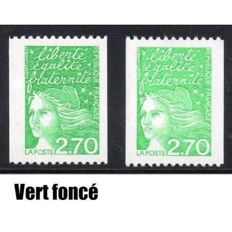 Timbre Yvert No 3100  vert foncé au lieu de clair neuf luxe** Type marianne de Luquet