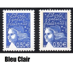 Timbre Yvert No 3449 bleu clair au lieu de bleu foncé  neuf luxe** Marianne de Luquet