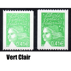 Timbre Yvert No 3458 vert clair au lieu de vert foncé  neuf luxe** Marianne de Luquet